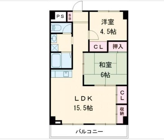 サンハイツ大和第2の物件間取画像